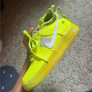 Nike Yellow and White Sneakers with Classic Design